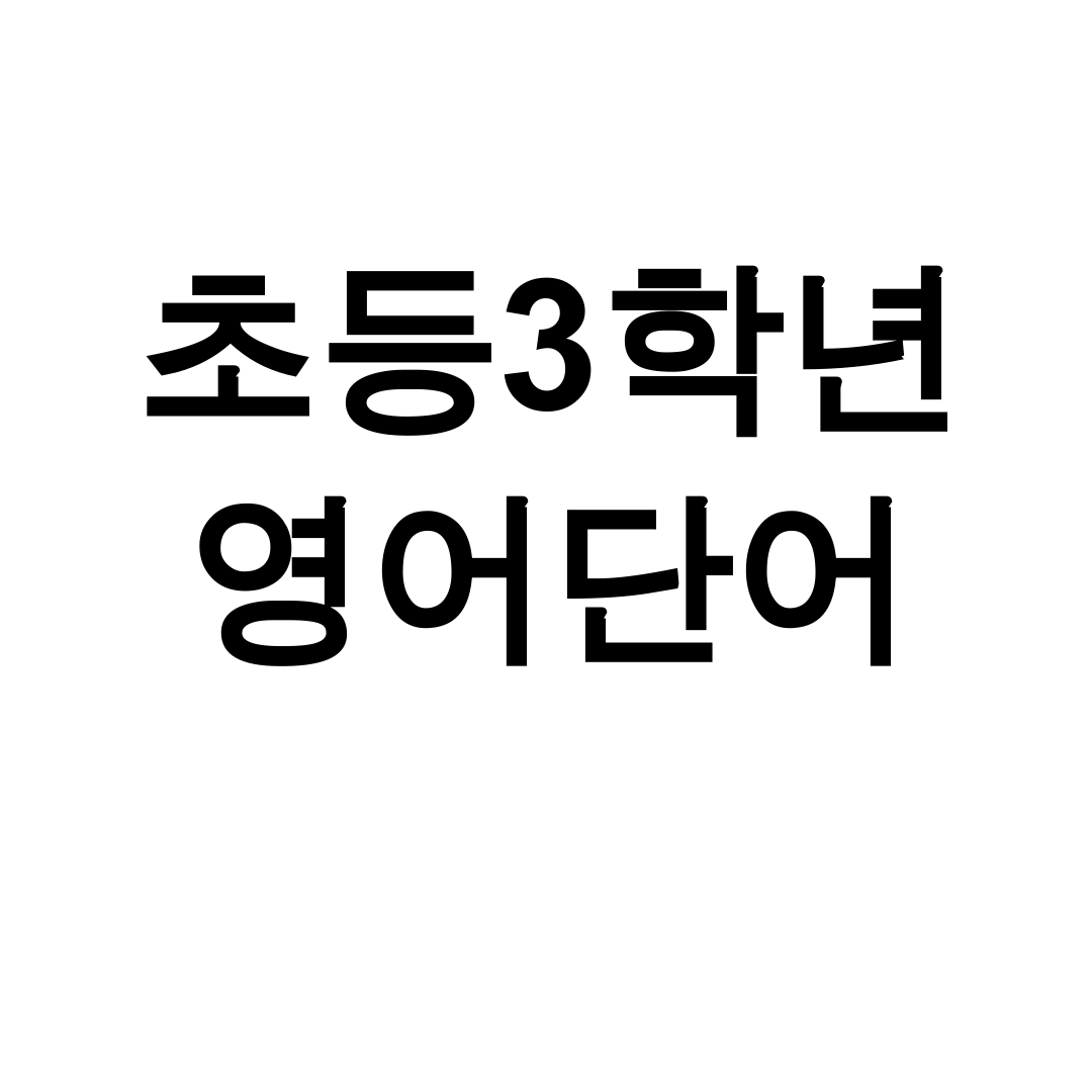 초등3학년 영어단어 교육부 지정 필수 영단어 완벽 정리 후기 (꿀팁)